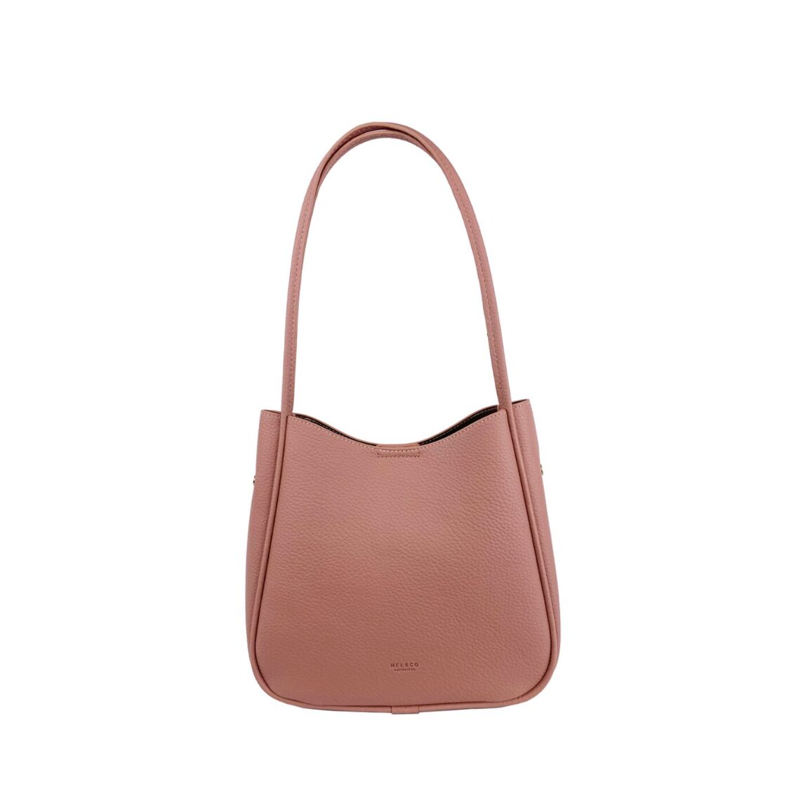 Mel&Co Pebbled Double Handle Shoulder Bag