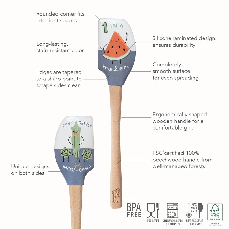 Tovolo Spectrum "Spatulart" Silicone Wood Handled Spatula - Thumbnail 5
