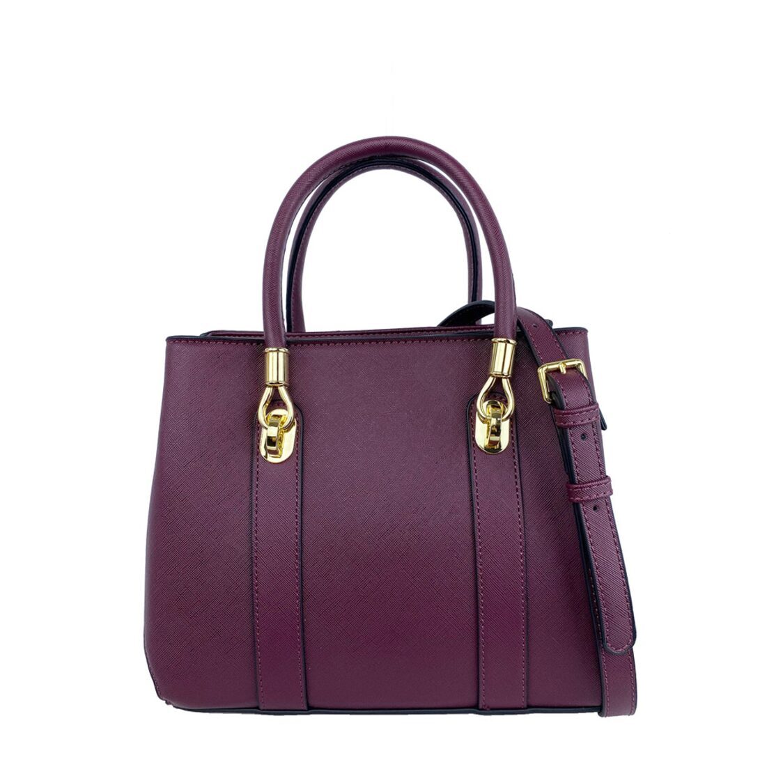 Mel&Co Saffiano-Effect Satchel Bag