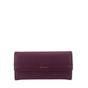 Mel&Co Saffiano-Effect Half Flap Long Wallet