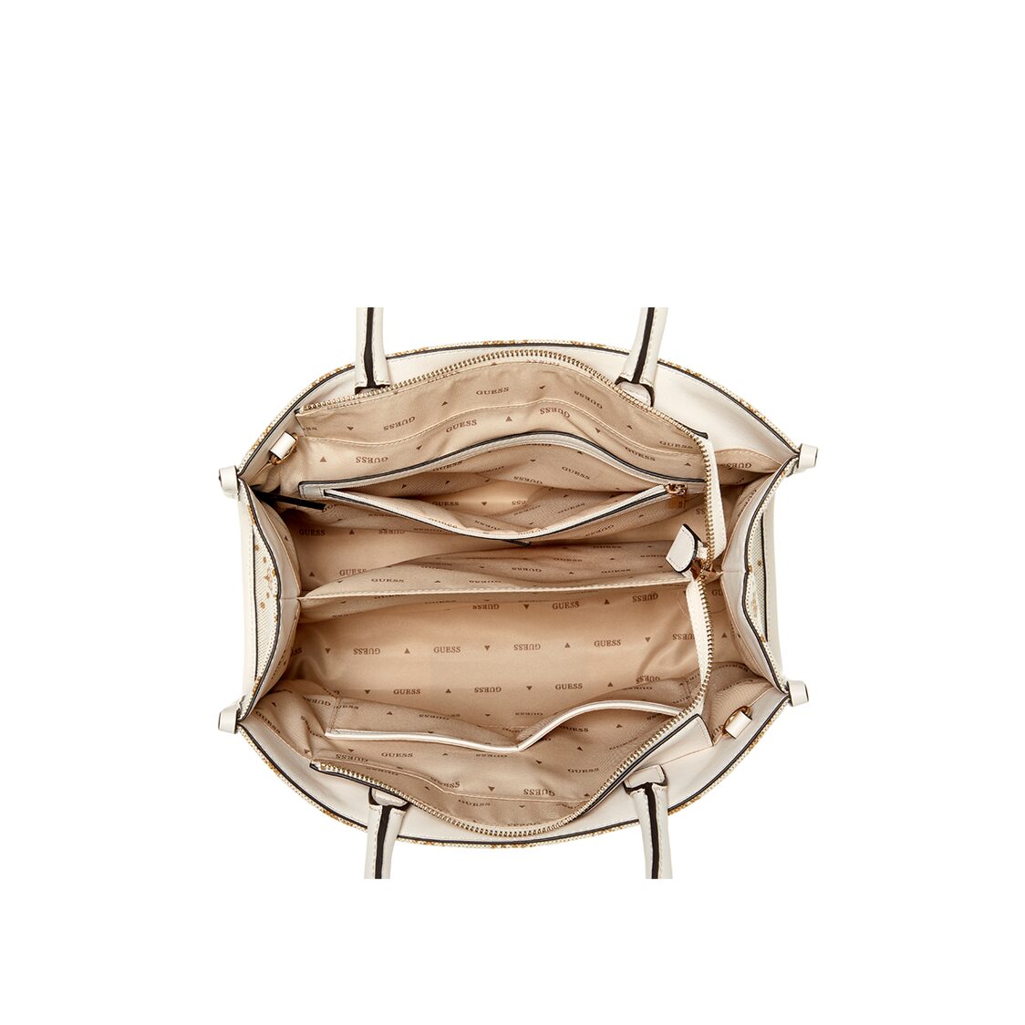 NEDA 2 COMP TOTE,OFF WHITE LOGO