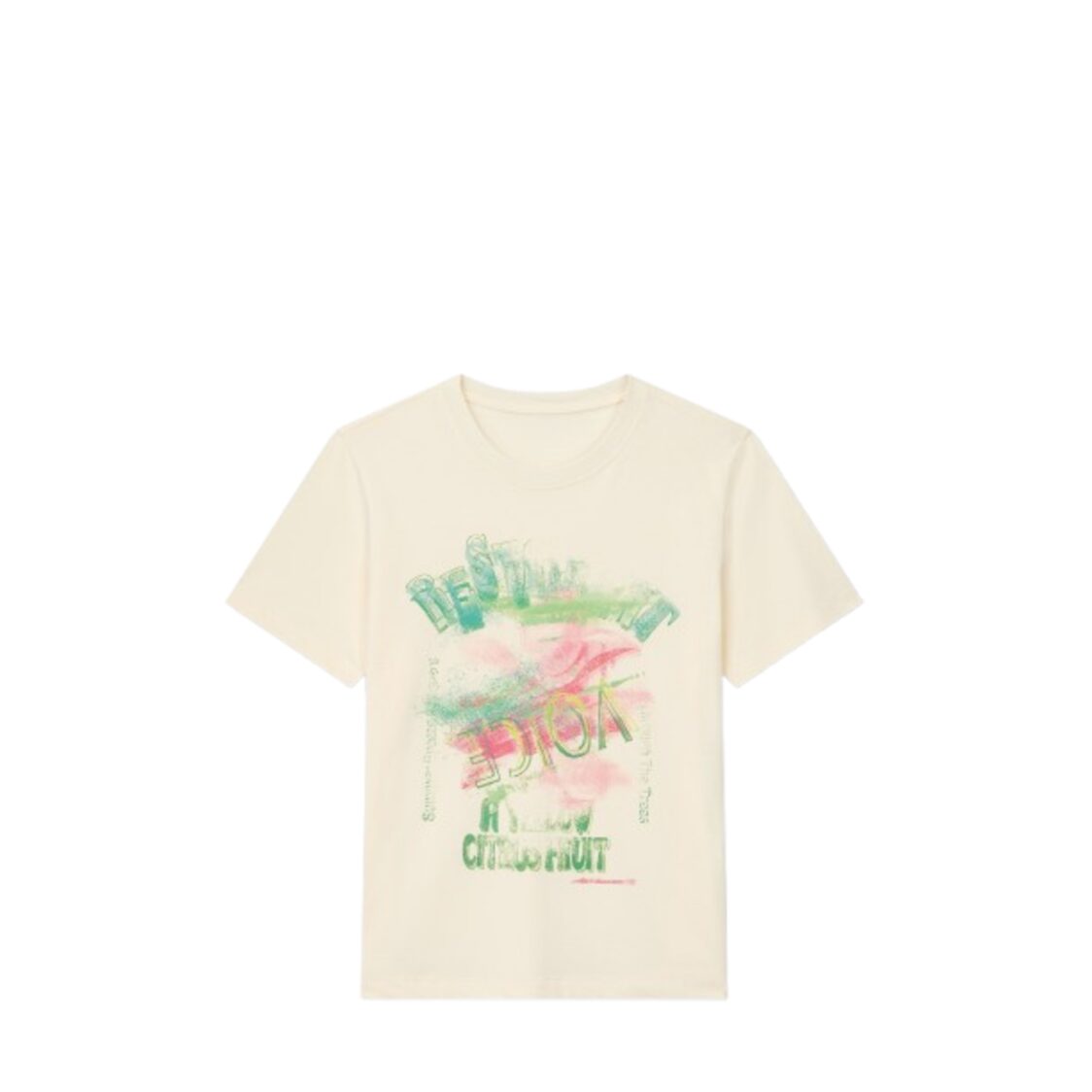 Voice Of Voices Boxy Printed Tshirt Ivory