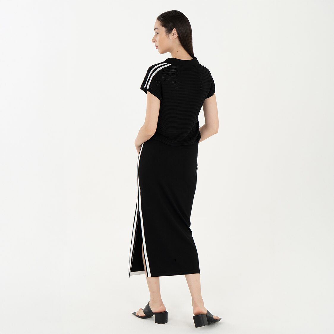 K/Woods Ice Cool Sleek Utility Skirt in Black