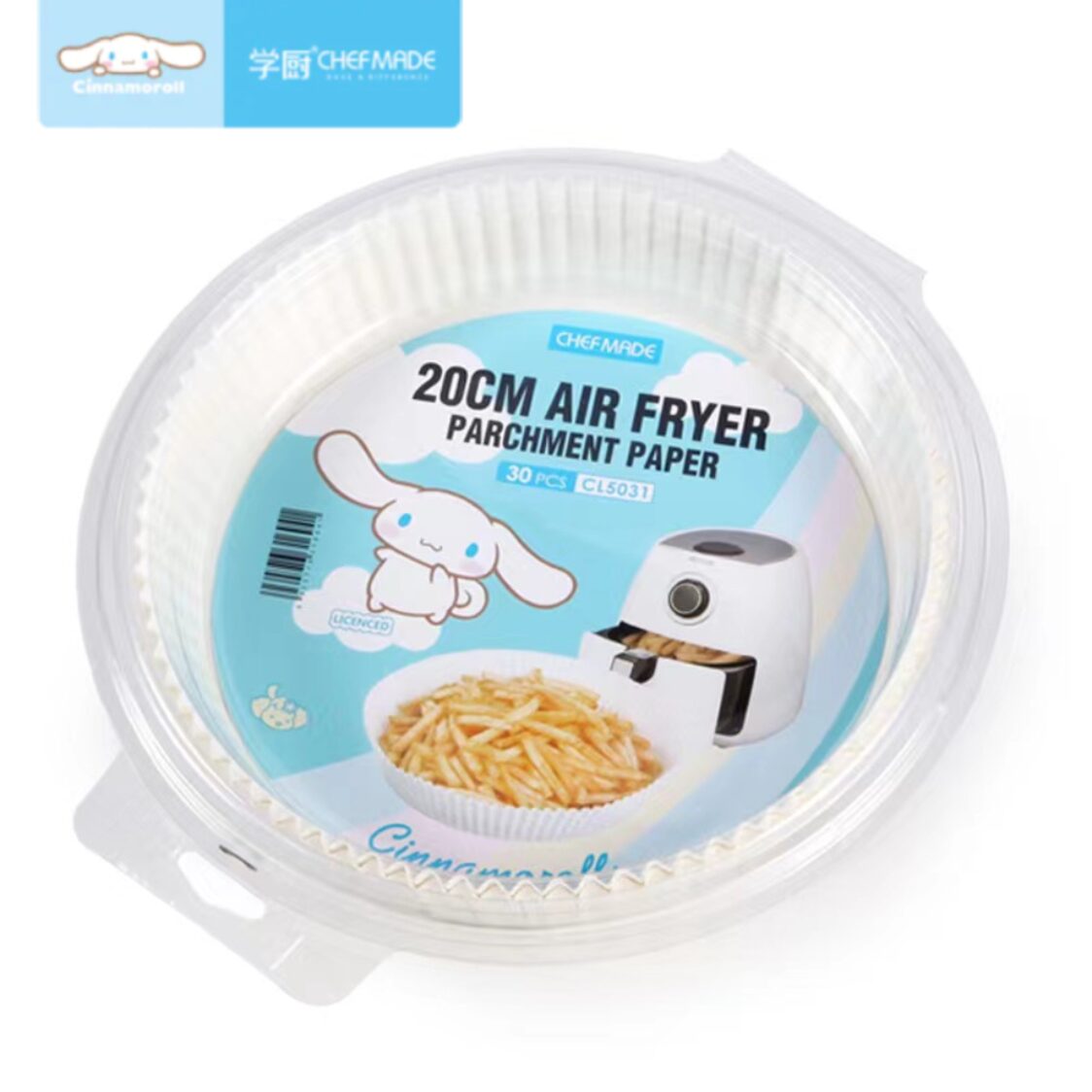 Chefmade Air Fryer Parchment Paper 23cm 30Pcs WH Cinnamoroll (1898cm-CL5031)