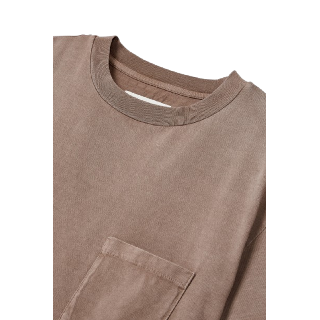 Man On The Boon Made In Usa Washed Pocket T Shirt Brown