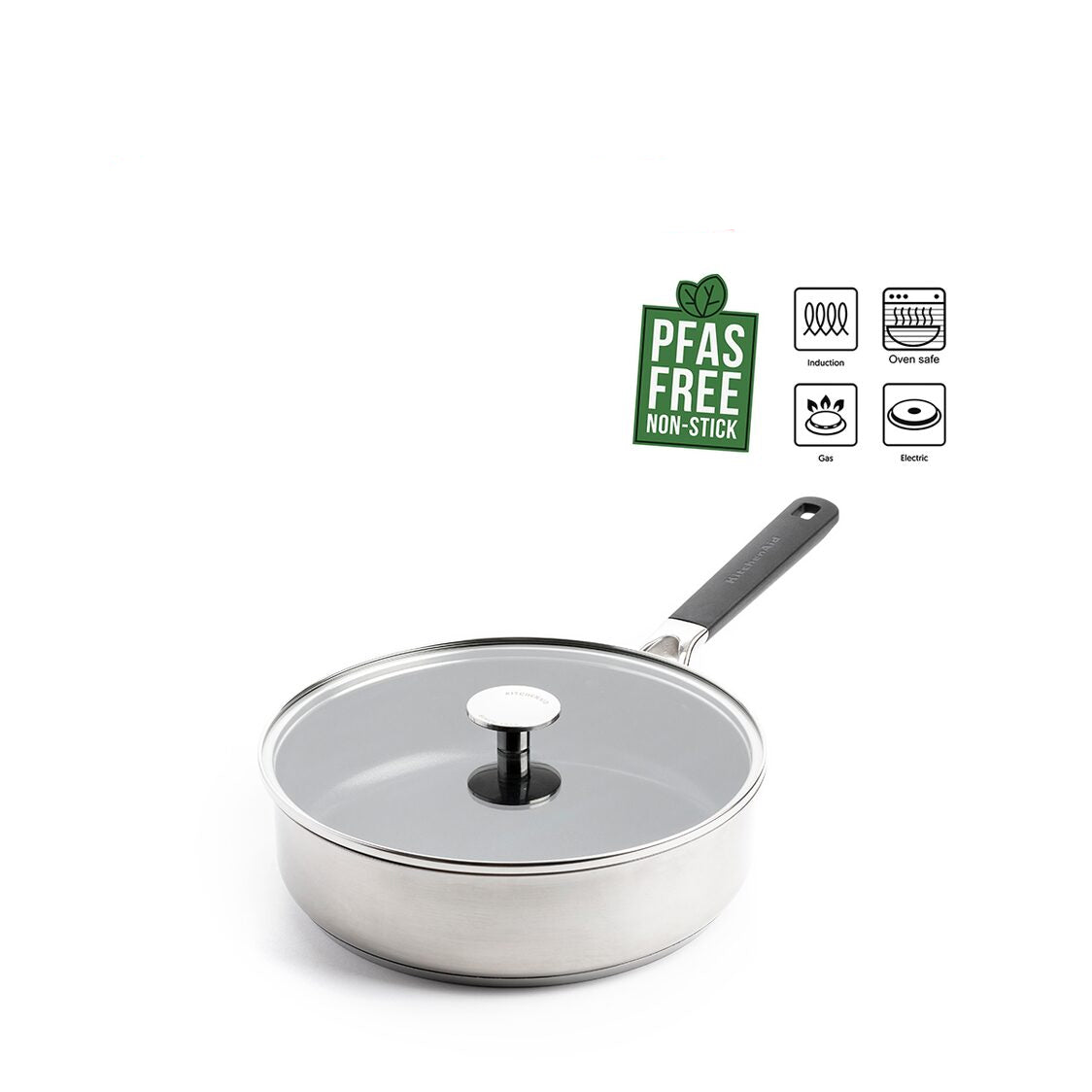 Kitchenaid Classic Stainless Steel 26cm Healthy Ceramic Skillet KACC697848