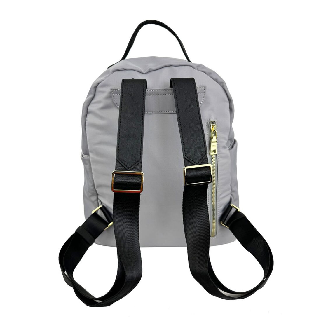 Mel&Co Basic Nylon Round Top Backpack Grey