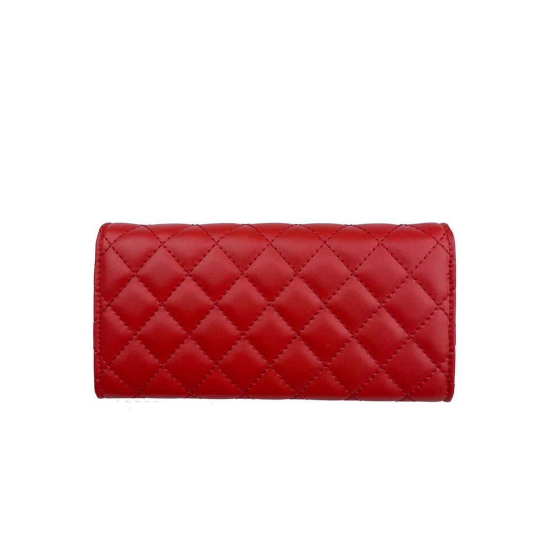 Mel&Co Quilted Basic Flap Long Wallet Red