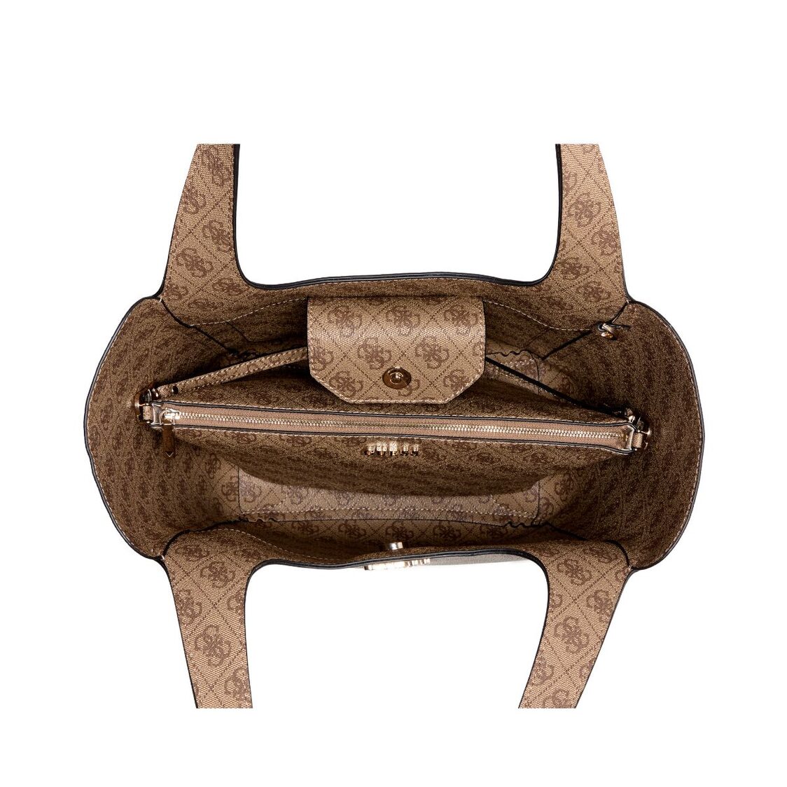 Guess Calista 2 In 1 Tote - Latte Logo