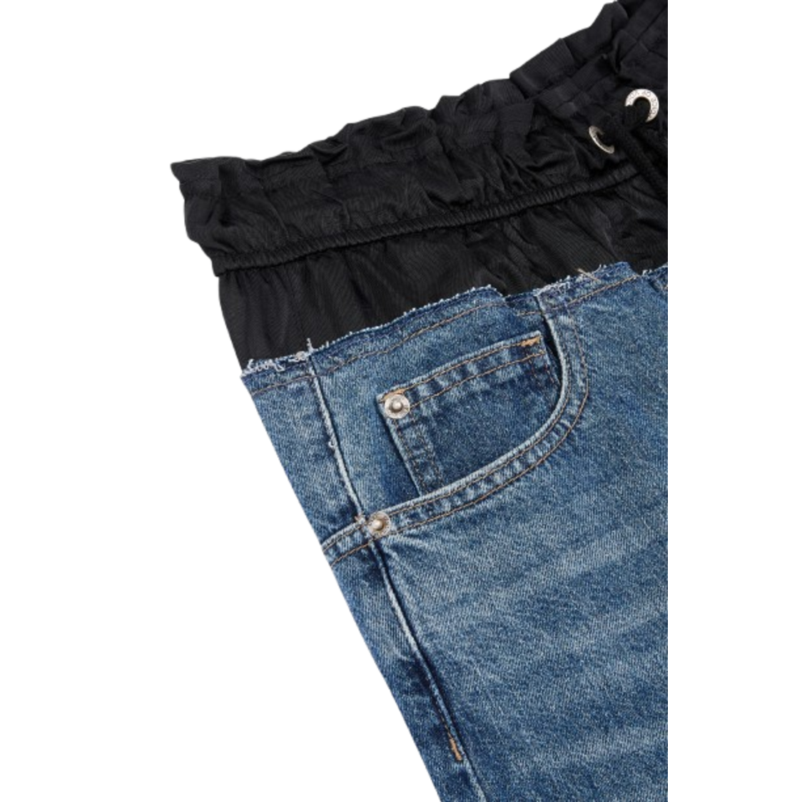 Voice Of Voices Nylon Mixed Semi Wide Pants Blue