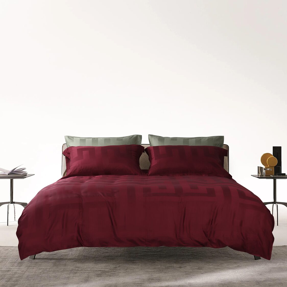 Intero Toni Fitted Sheet Set / Bed Set - Royal Red