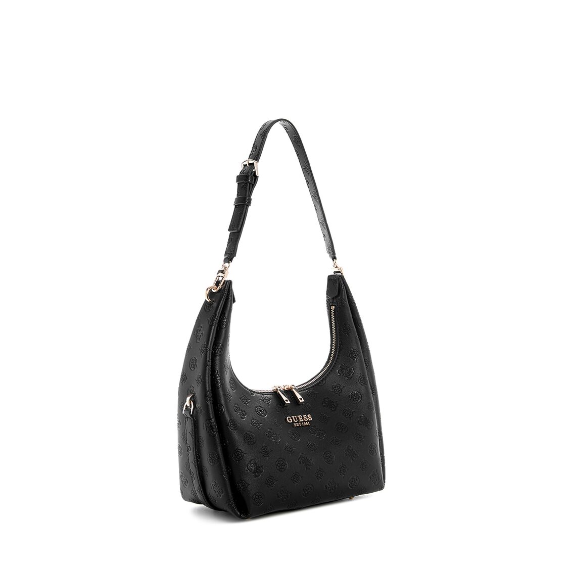 Guess Phoebe Hobo Shoulder Bag - Black Logo