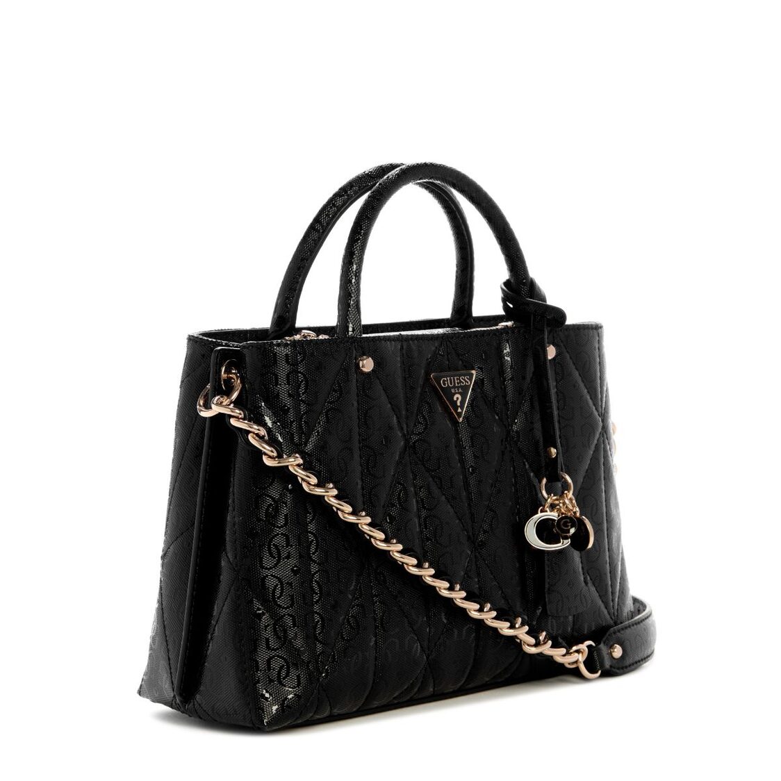 Guess Aldina Girlfriend Satchel - Black