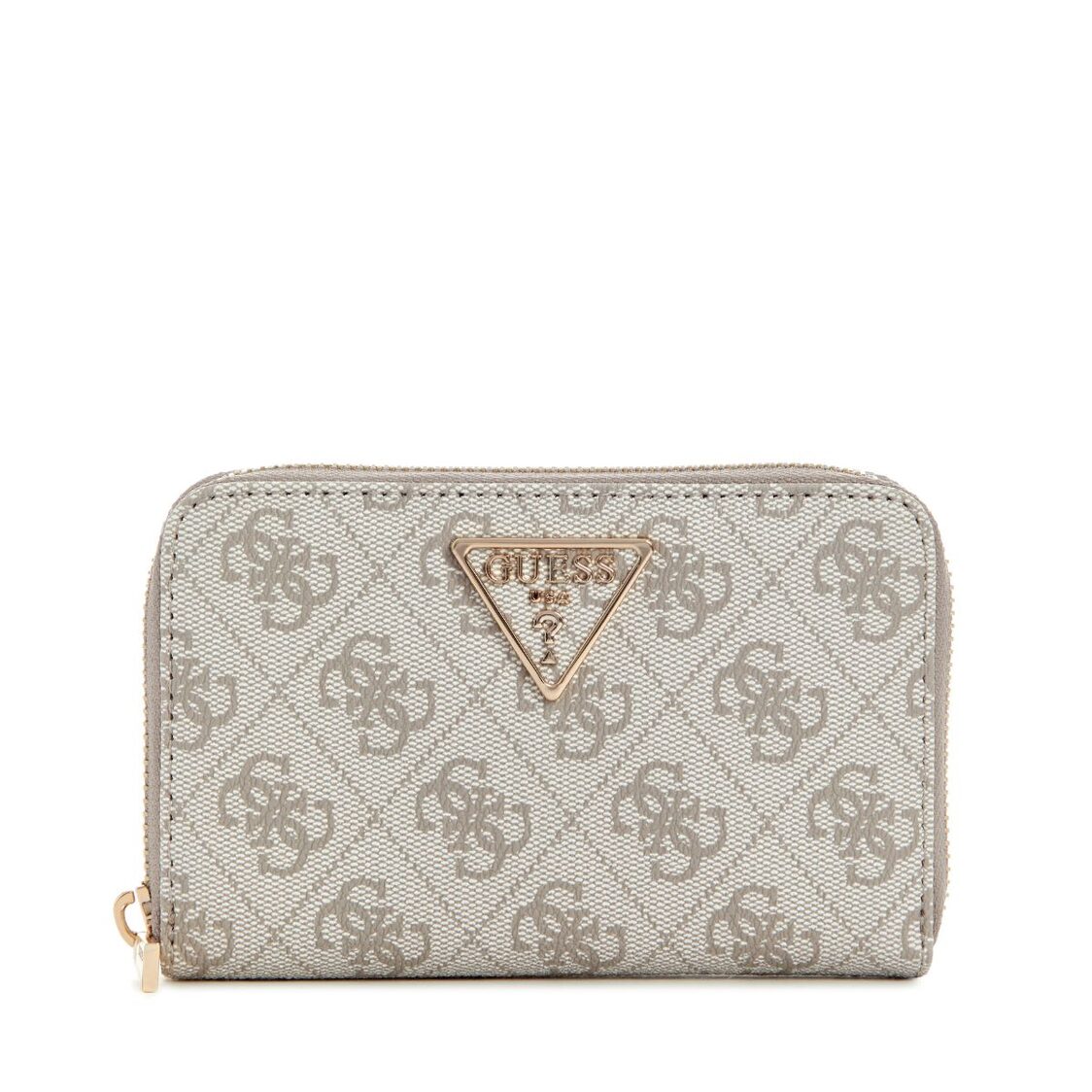 Guess Laurel II Slg Med Zip Around - Dark Taupe Logo