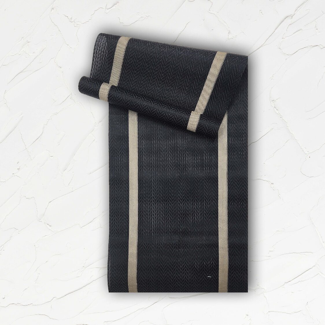 J. Rapee Scroll Tablerunner Black