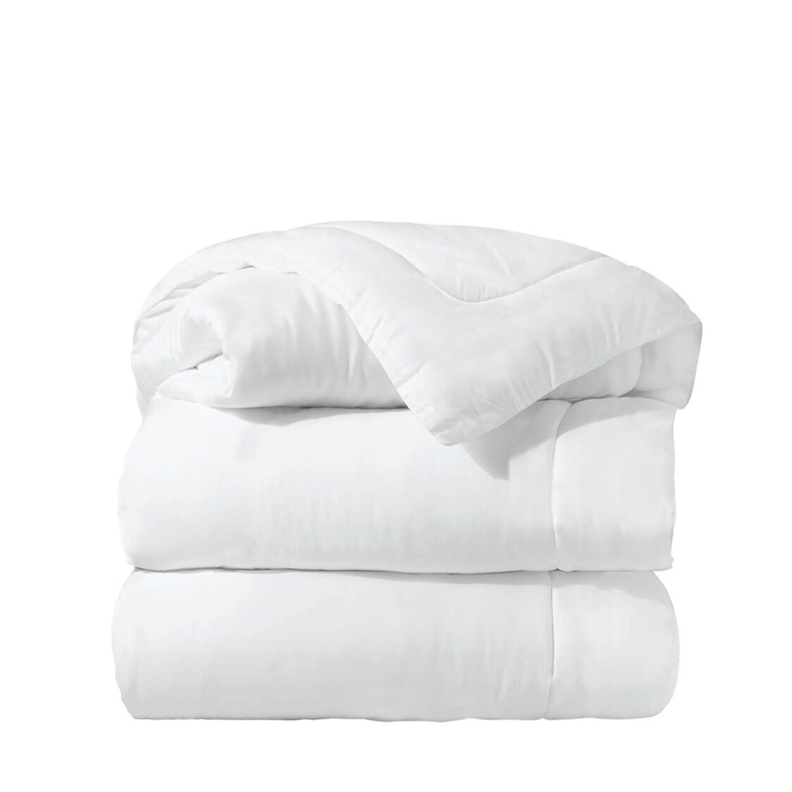 Charles Millen Signature Collection CMSG-09A, 100% Extra Fine Long Staple Cotton, 1100TC Deluxe Fitted Sheet/Bed Set/Summer Quilt - Porcelain White