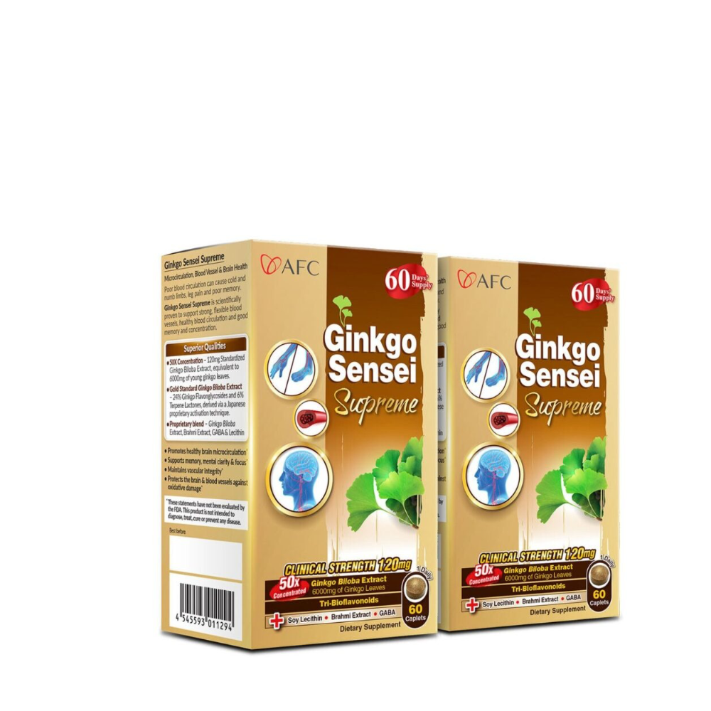 AFC Japan Gingko Sensei Supreme 60 Caplets Twin Packs - Metro Singapore Departmental Store - Celebrating 69 Years in SG