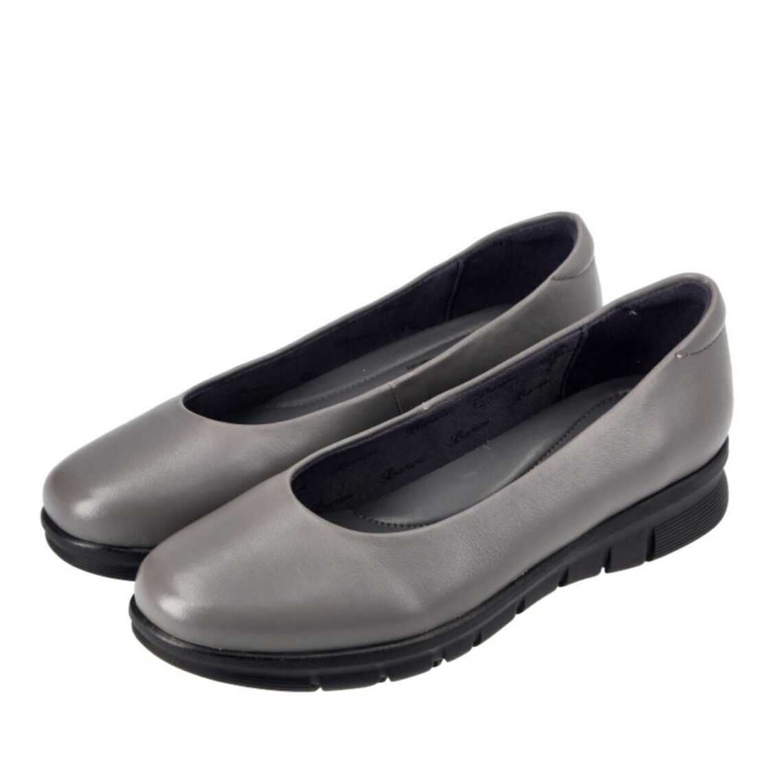 Barani Leather Pumps/Ballet Flats 1205 Grey
