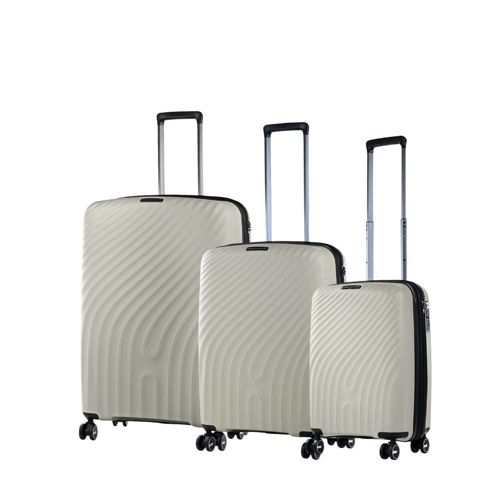 American Flyer Polypropylene 4 Double Wheels Expandable Trolley Case with TSA Lock and Anti-theft Zipper