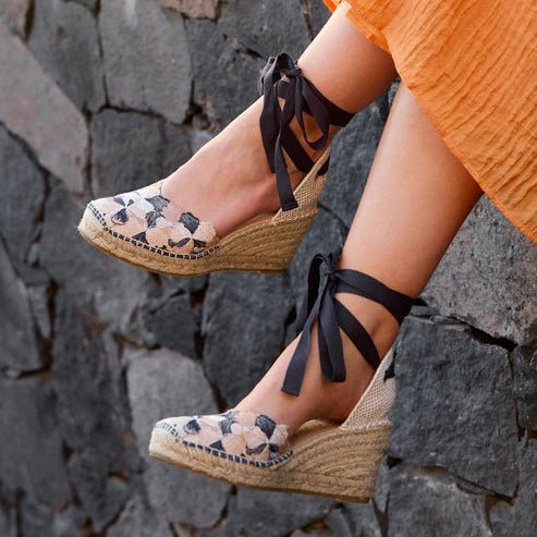 Alhamas Romero Cuna Media Guipure Lace Wedge - Metro Singapore Departmental Store - Celebrating 69 Years in SG