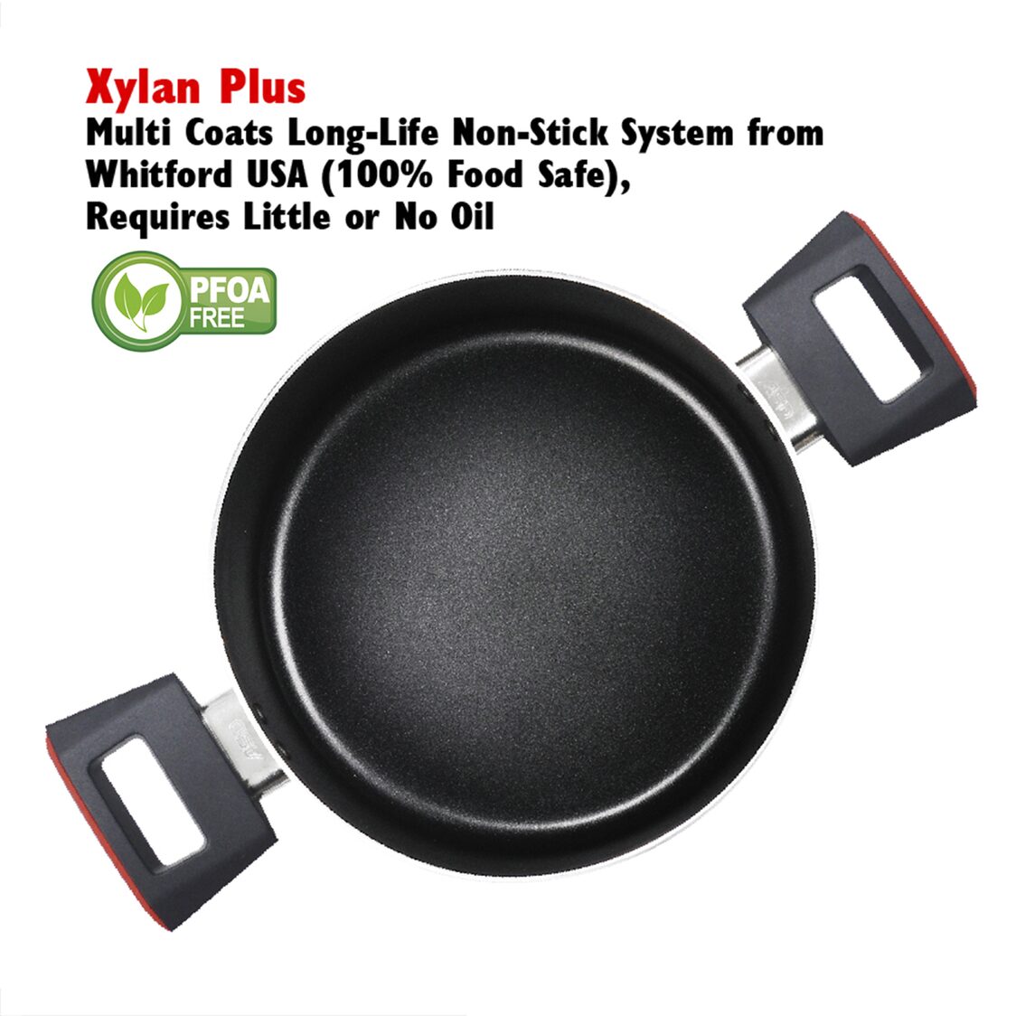 ASD Gusto Red Non - Stick Stock Pot 24cm(HP8724 - RD) - Metro Singapore Departmental Store - Celebrating 69 Years in SG