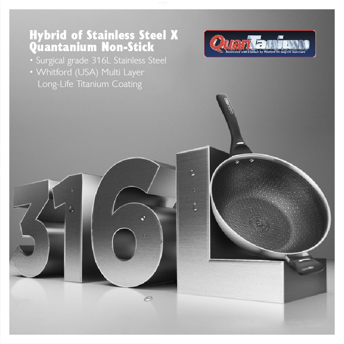 ASD Hybrid 3 - Ply IH Hex - Wok 32cm (HP32HHW) - Metro Singapore Departmental Store - Celebrating 69 Years in SG