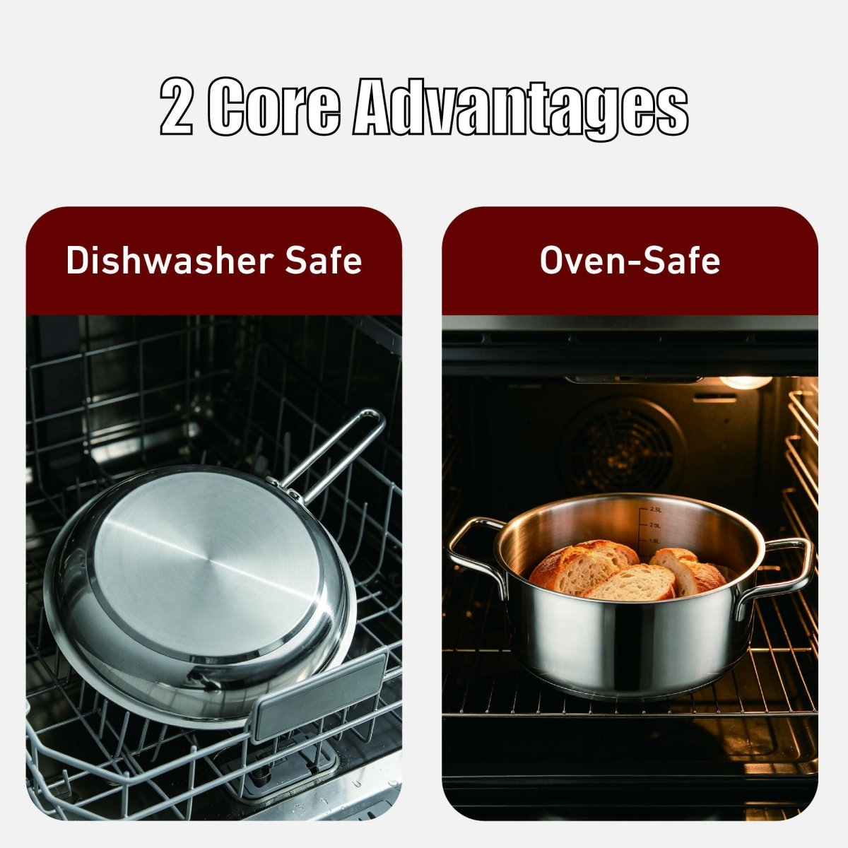 ASD Lumiere 3-pc Stainless Steel Cookware Set (ADTHSS01001) - Metro Singapore Departmental Store - Celebrating 69 Years in SG