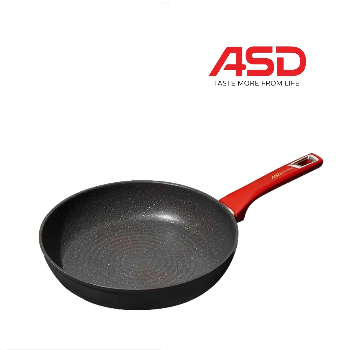 ASD Maifan Stone 28cm Hard Anodised Die Cast Frypan - Red - Metro Singapore Departmental Store - Celebrating 69 Years in SG