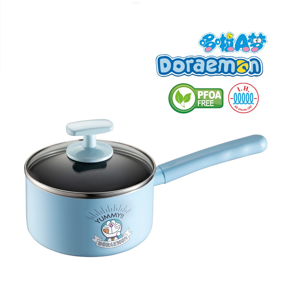ASD X Doraemon 16CM I.H. Non - Stick Saucepan - Blue (NL16DR1WG - B) - Metro Singapore Departmental Store - Celebrating 69 Years in SG