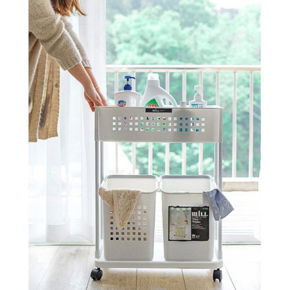 Asvel Will Laundry 2 Tier Wagon W 7401 - Metro Singapore Departmental Store - Celebrating 69 Years in SG