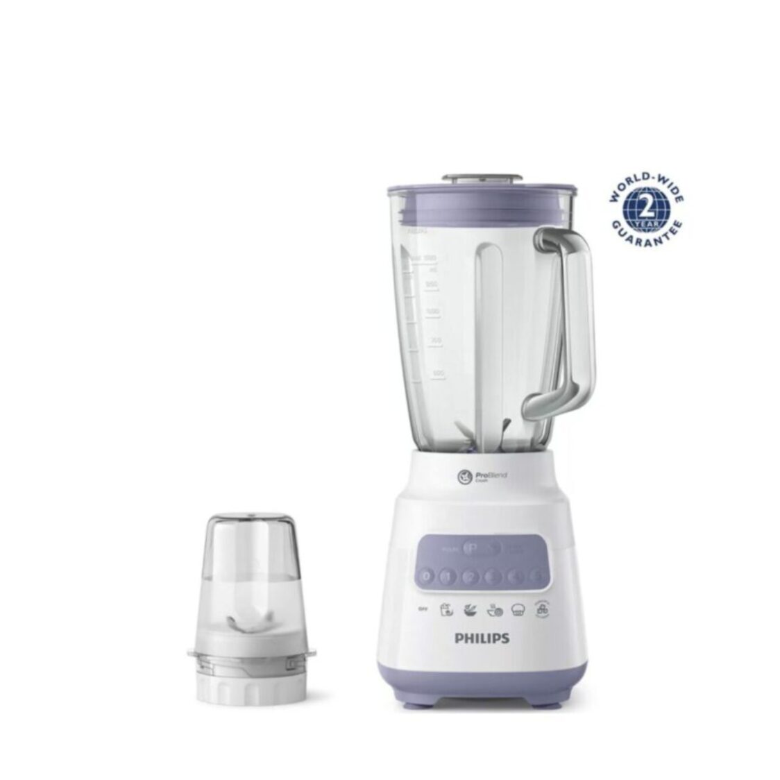 Philips Series 5000 Blender with Dry Mill 700W, Glass Jar (HR2222/01)