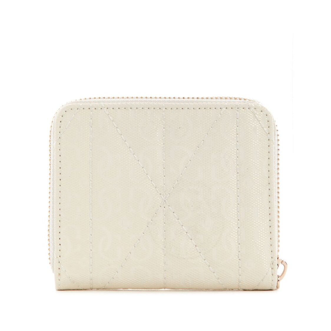 Guess Aldina Slg Small Zip Around - Off White