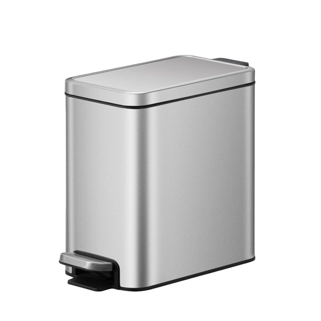 Eko Stainless Steel Rectangle Step Bin With Soft Closing Lid 281HB-EK9375-10-MT
