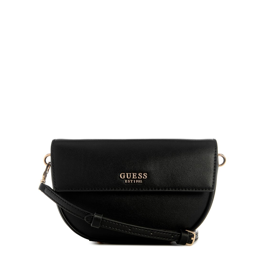 Guess Cerelia Flap Shoulder Bag - Black