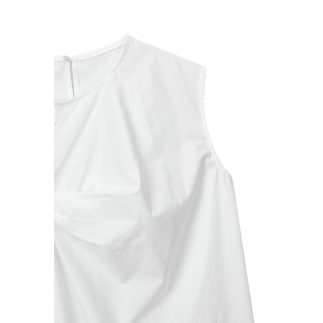 Voice Of Voices Twist Detail Sleeveless Shirts White