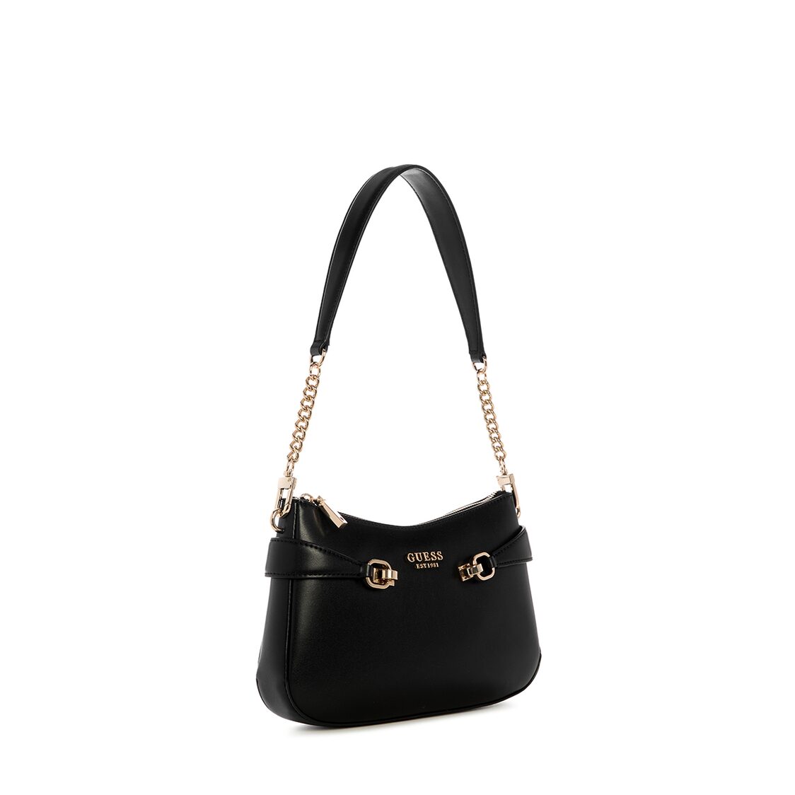 Guess Lorelei Top Zip Shoulder Bag - Black