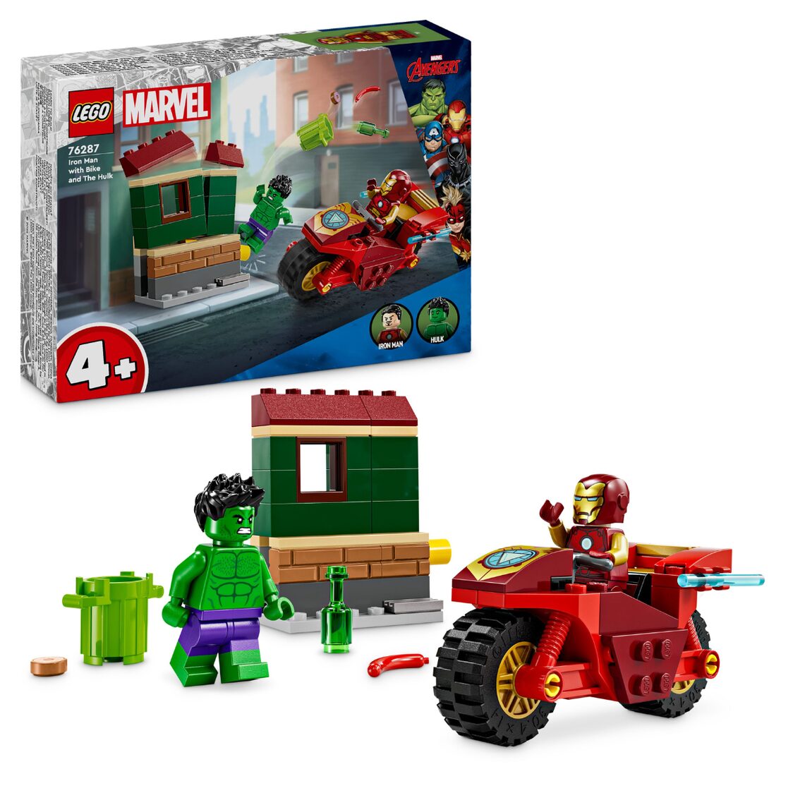 Lego Iron Man with Bike and The Hulk 76287
