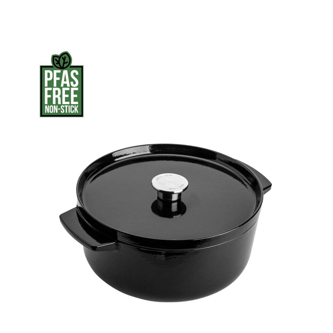 Kitchenaid Enamel 22cm / 3.3L Cast-Iron Casserole Black (KACI009370)