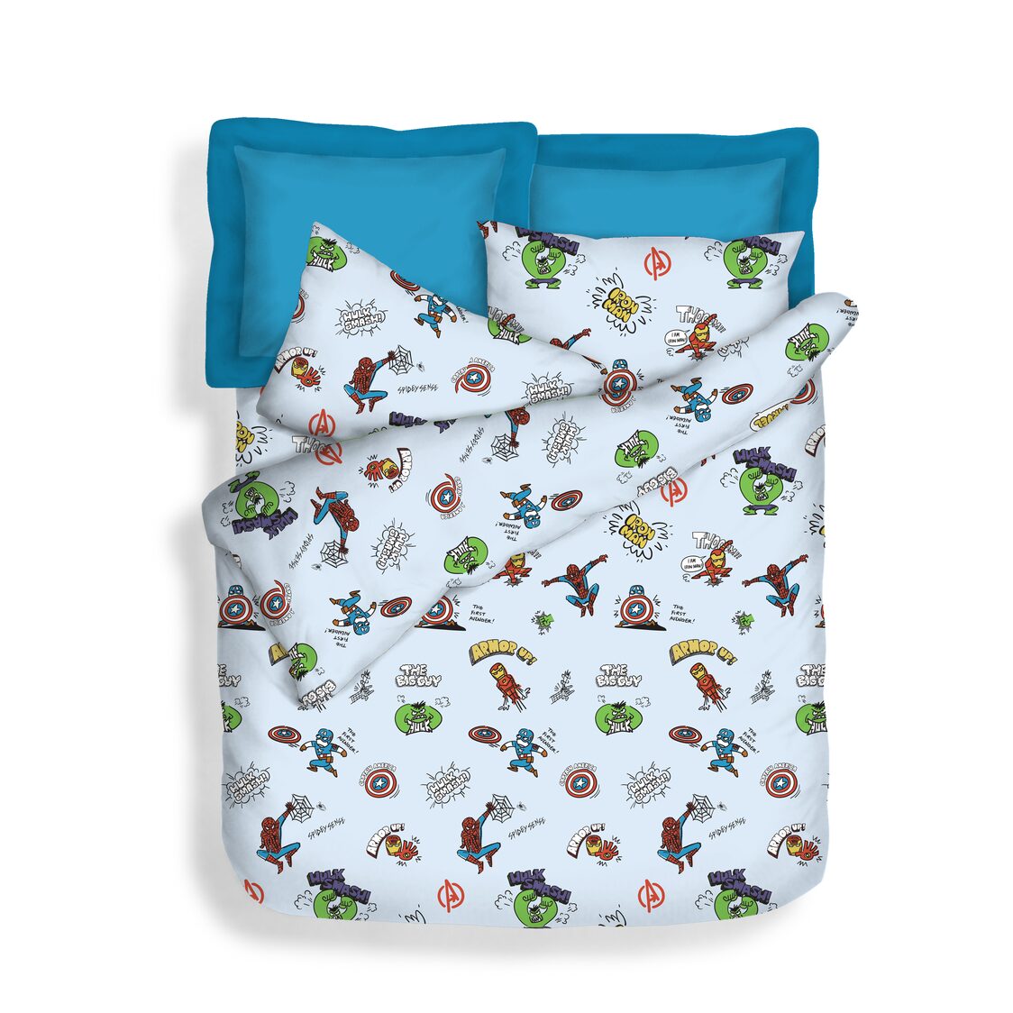 Marvel 900TC 100% Microluxe Fitted Sheet Set-Graffiti