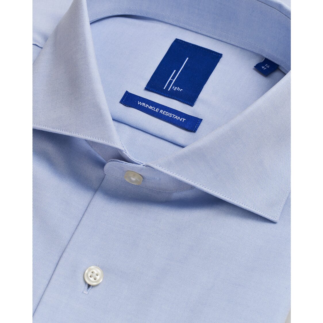 Highr Long Sleeve Shirt Light Blue Pinpoint Oxford