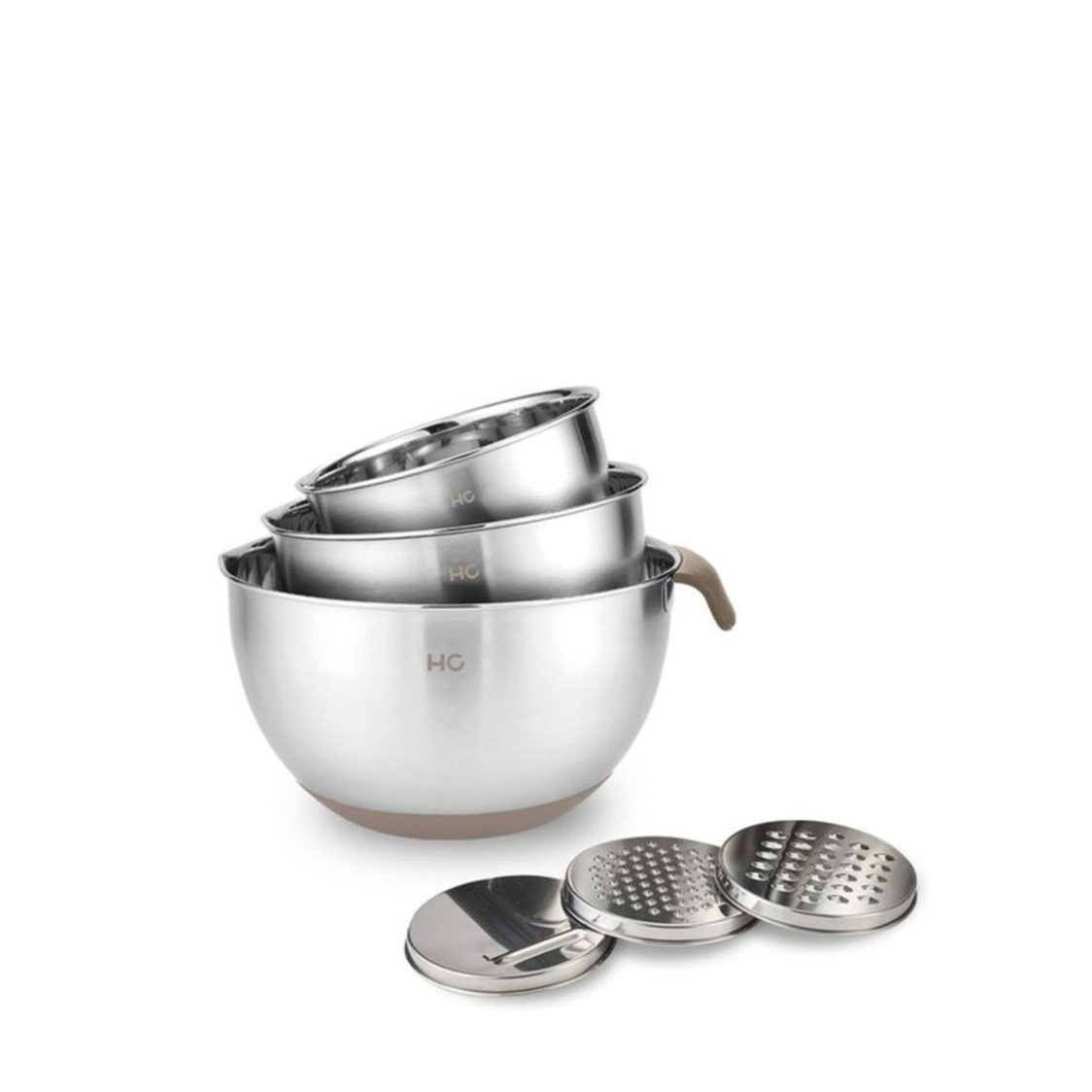 Happycall 7-PC Multi-Purpose Mixing Bowls With Slicer/Grater Set - Grey (4900-4012)