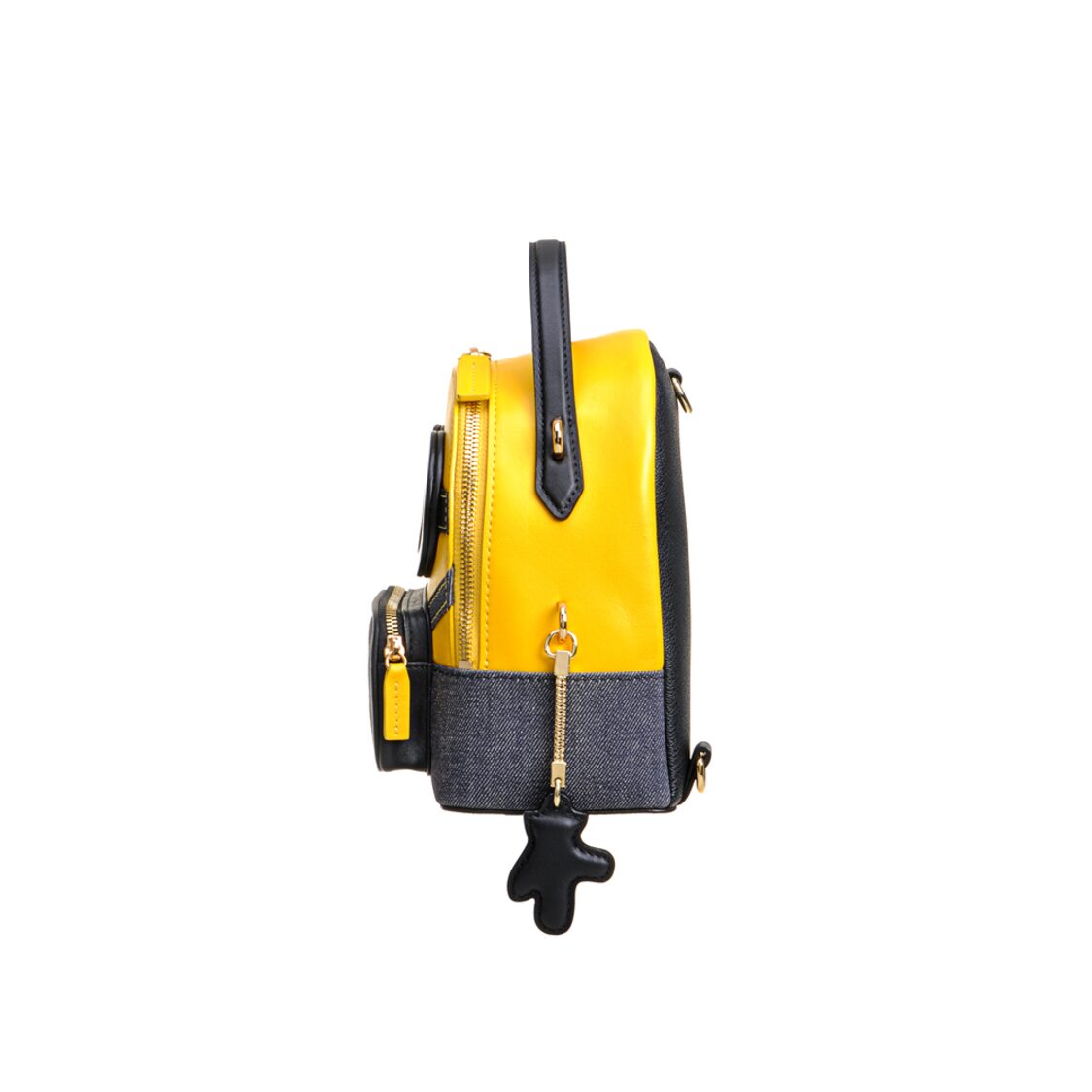 Fion Minions Jacquard with Leather Backpack Medium - FAAFIPJ029YLWDBLZZ