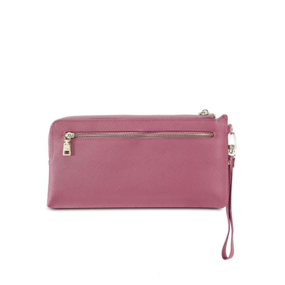 Mel&Co Saffiano Leatherette Slim Wristlet Pouch