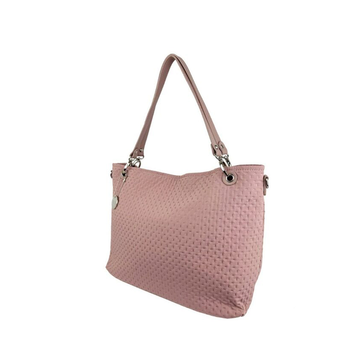 Mel&Co Embossed Nylon Double Handle Bag