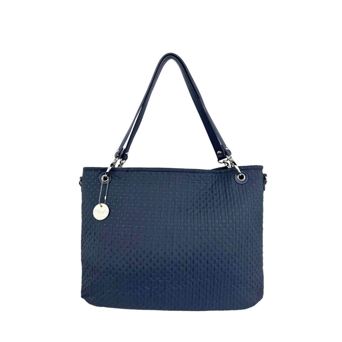Mel&Co Embossed Nylon Double Handle Bag