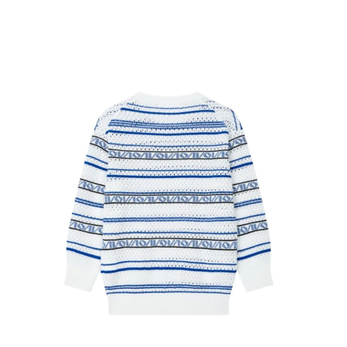 Voice Of Voices Logo Pattern Long Sleeve Knit Blue