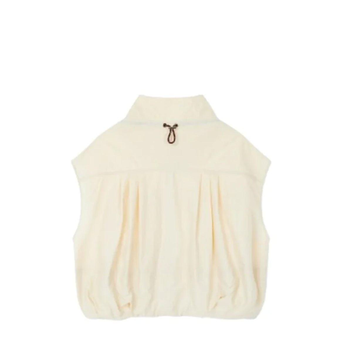 Voice Of Voices String Detailed High Neck Vest Cream