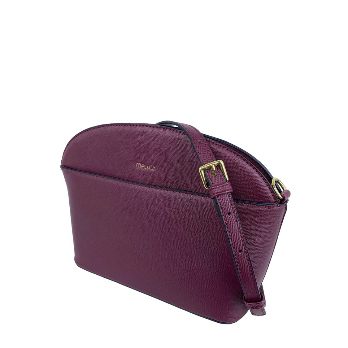 Mel&Co Saffiano-Effect Dome Sling Bag