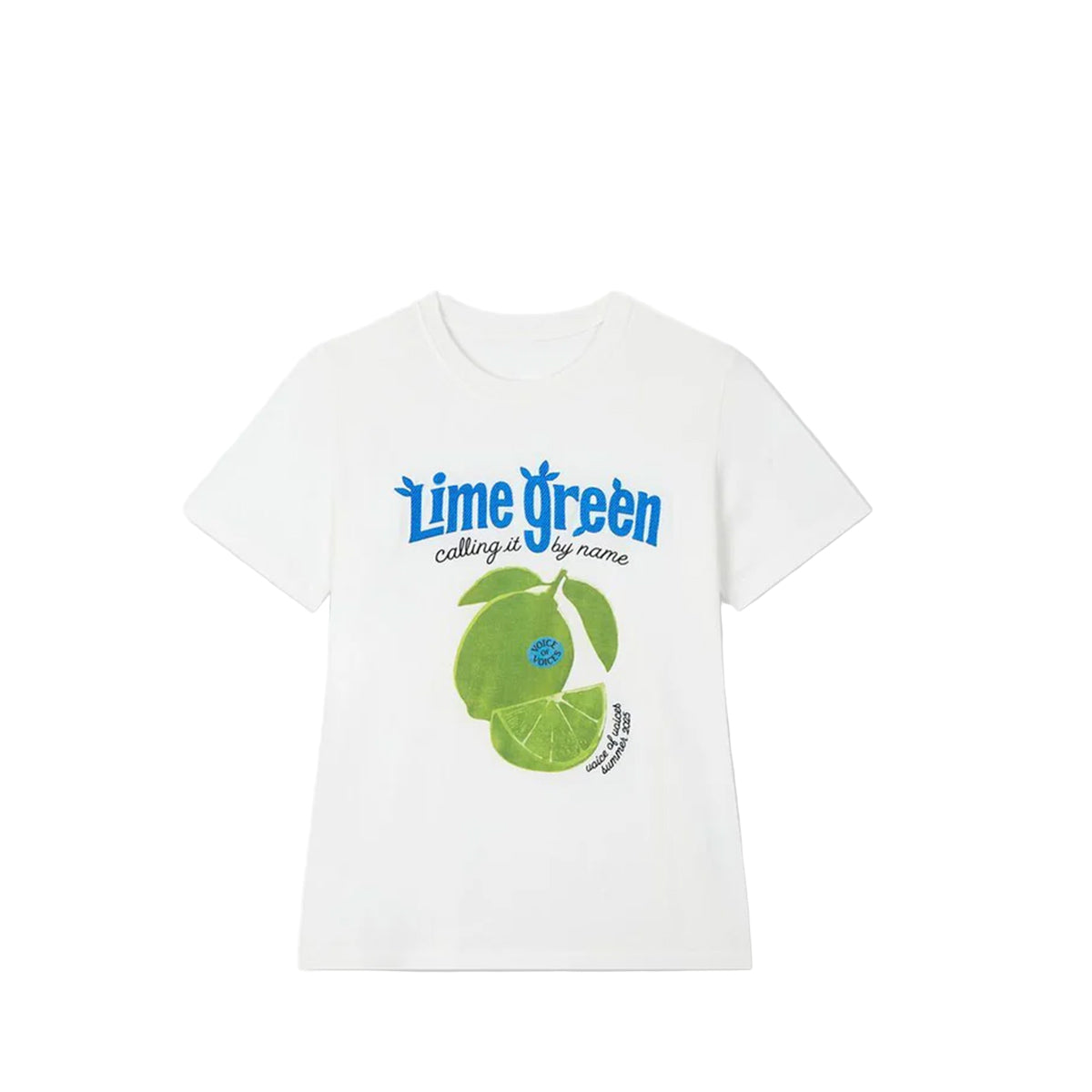 Voice Of Voices Lime Print Half Sleeve Tshirt