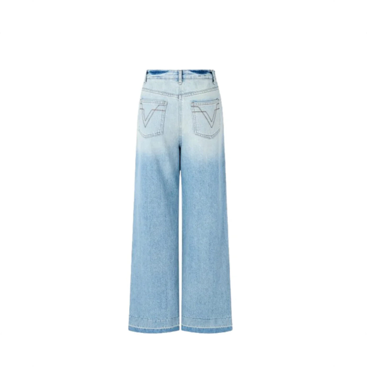 Voice Of Voices Cutting Detailed Wide Denim Pants Blue